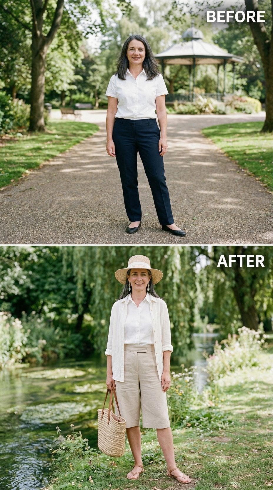 Beige Linen, a Boater Hat, and What Happens When You Stop Dressing for the Office