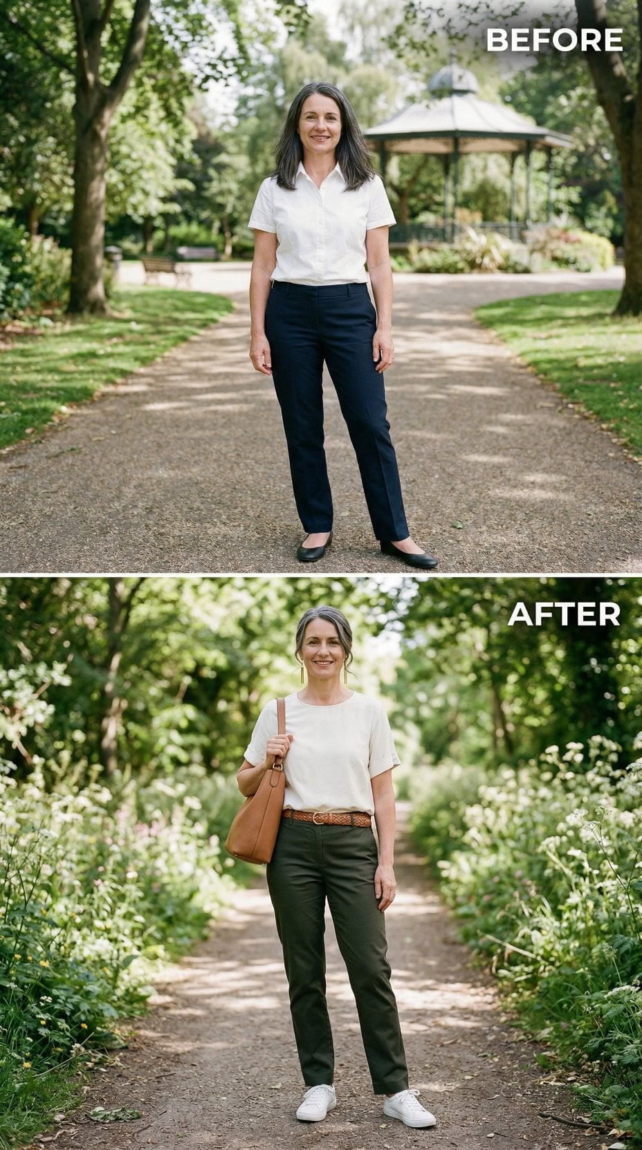 Navy Trousers Out, Olive Straight-Legs In — How One Belt Changed the Logic of the Whole Outfit