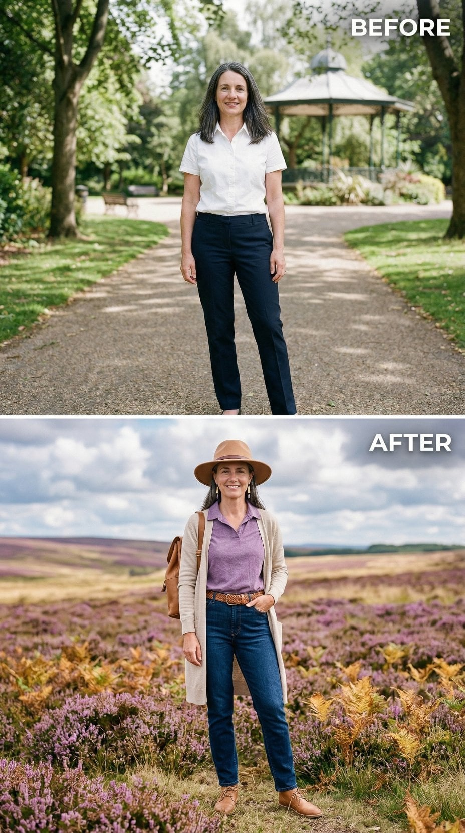 Heather Moorland, a Wide-Brim Hat, and the Outfit That Finally Matched Her Altitude