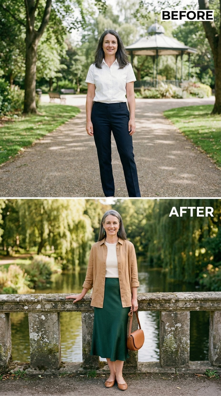 Camel Linen, a Green Midi, and Why Park Clothes Finally Stopped Looking Like an Afterthought