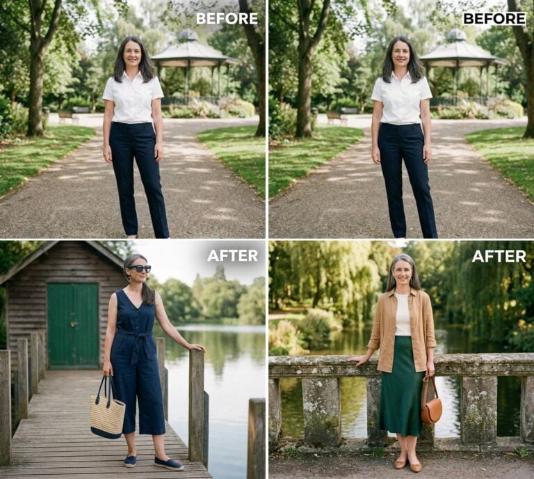 A 48-Year-Old Capricorn Asked AI for Summer Styles That Command Respect — These Are the 25 Before & After Results