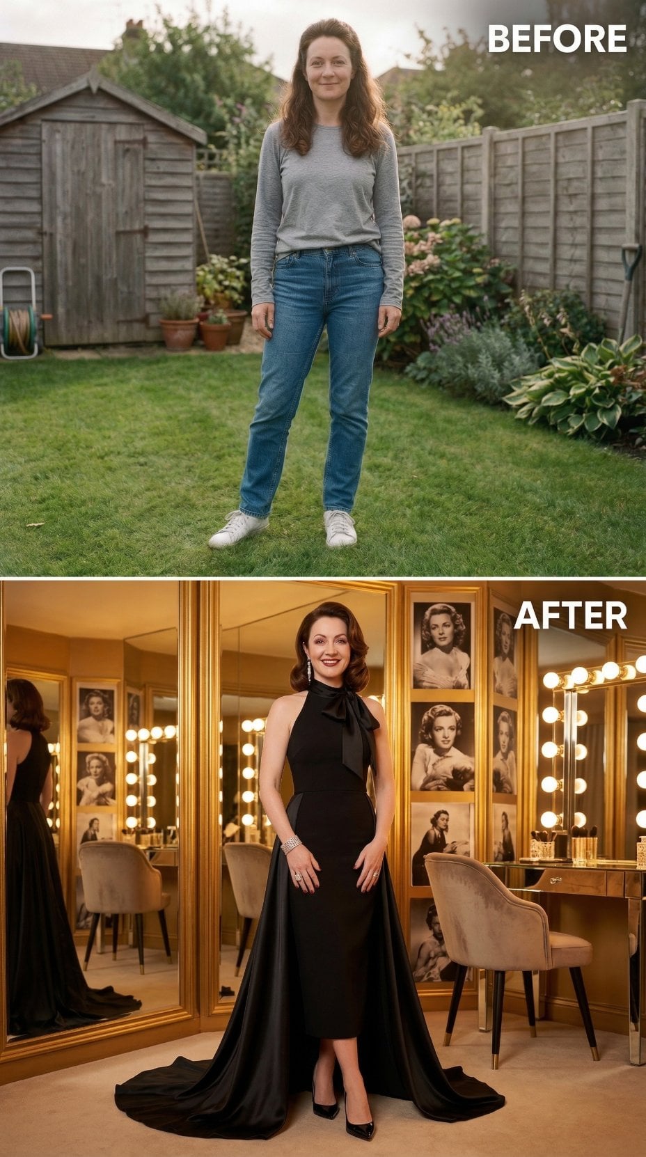 Backyard Jeans and Trainers Give Way to Velvet Halter and Dressing Room Mirrors