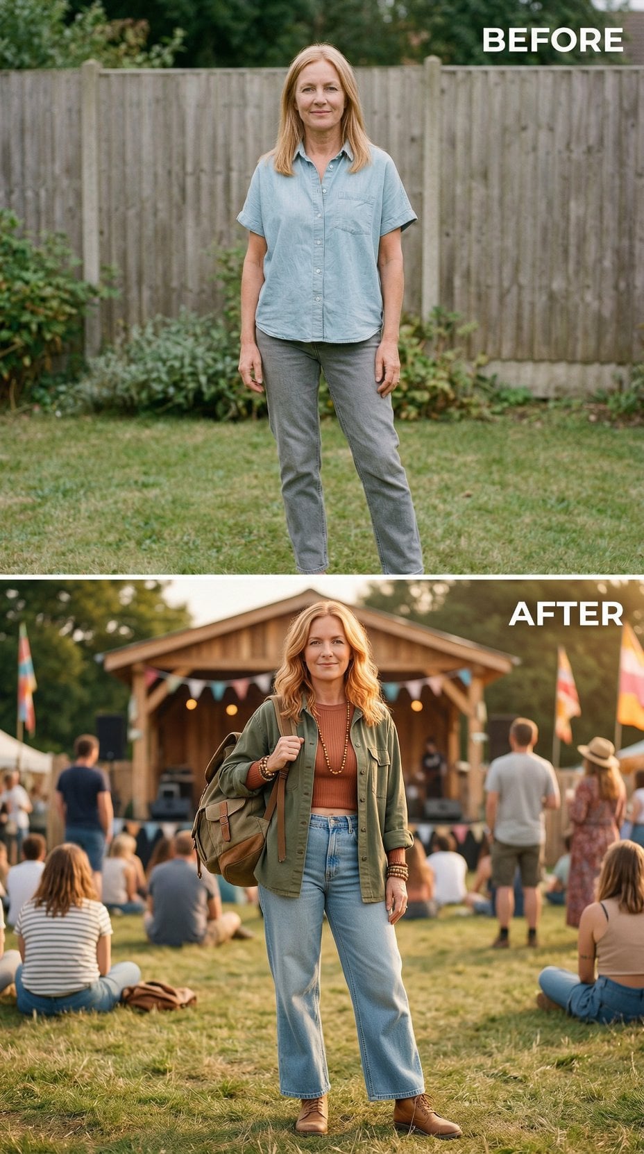 Olive Utility Jacket and Crop Top Combo Deliver Laid-Back Festival Ease