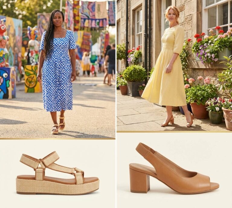 Types of Footwear that Pair Beautifully With Spring Midi-Dresses for Women 40+