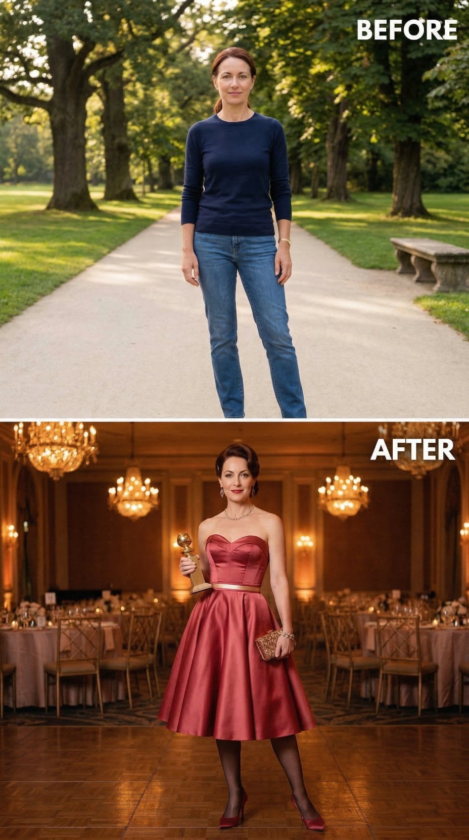 Red Satin, a Sweetheart Neckline, and the Ballroom Moment That Changes Everything