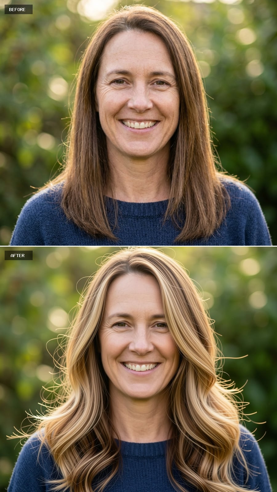 Balayage Waves and Volume Replace Flat Brunette Length