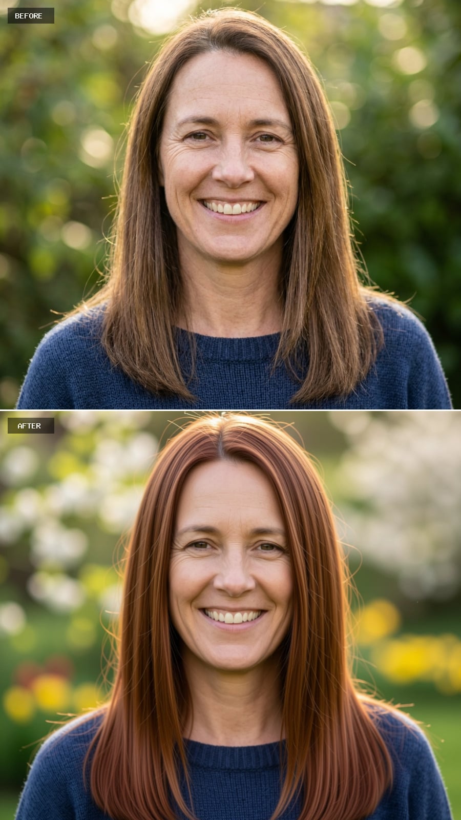 Red Copper Color and Longer Length Swap Brunette Flatness for Actual Dimension