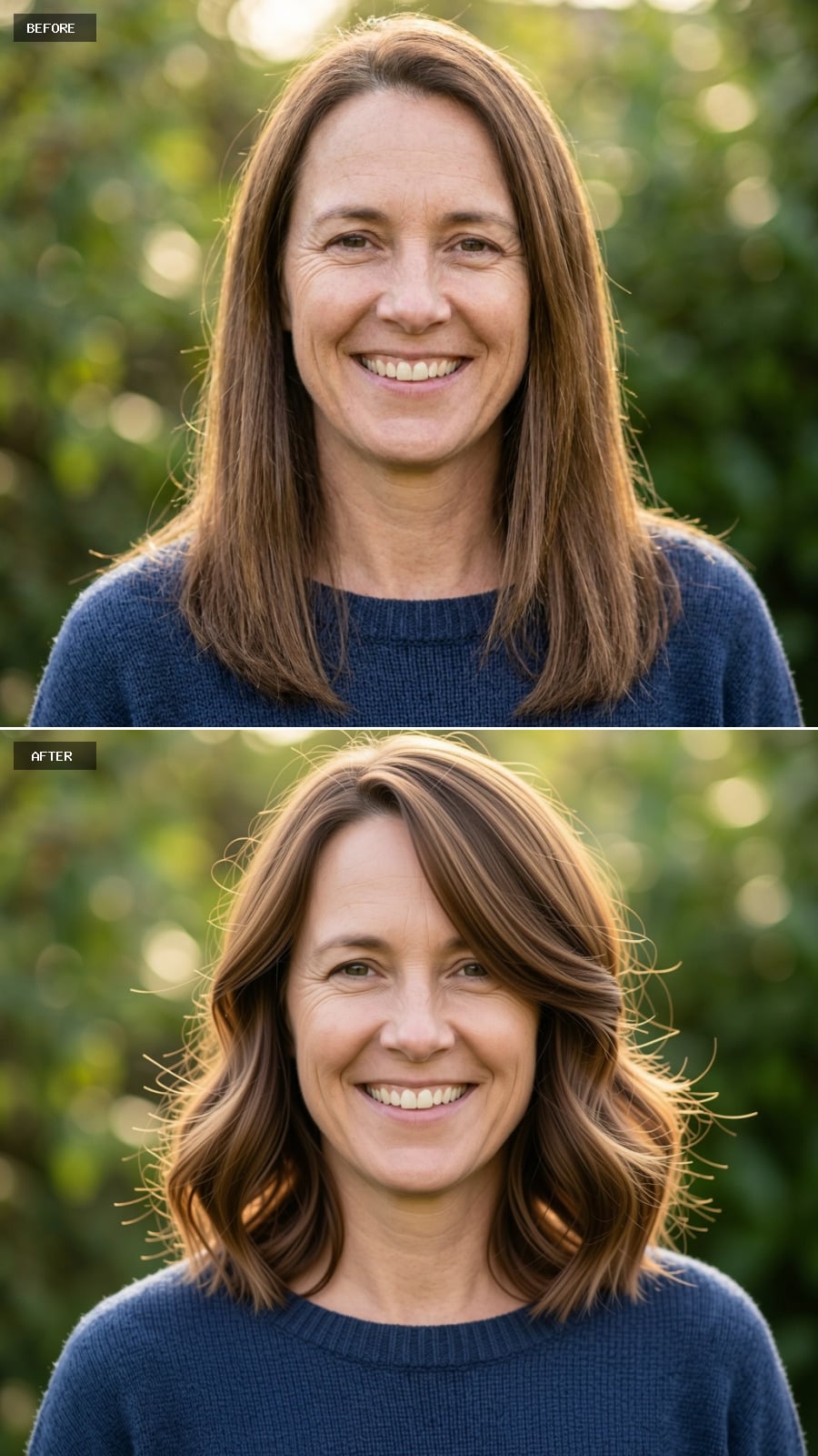 Wavy Caramel Highlights on a Brunette Bob Change the Entire Equation