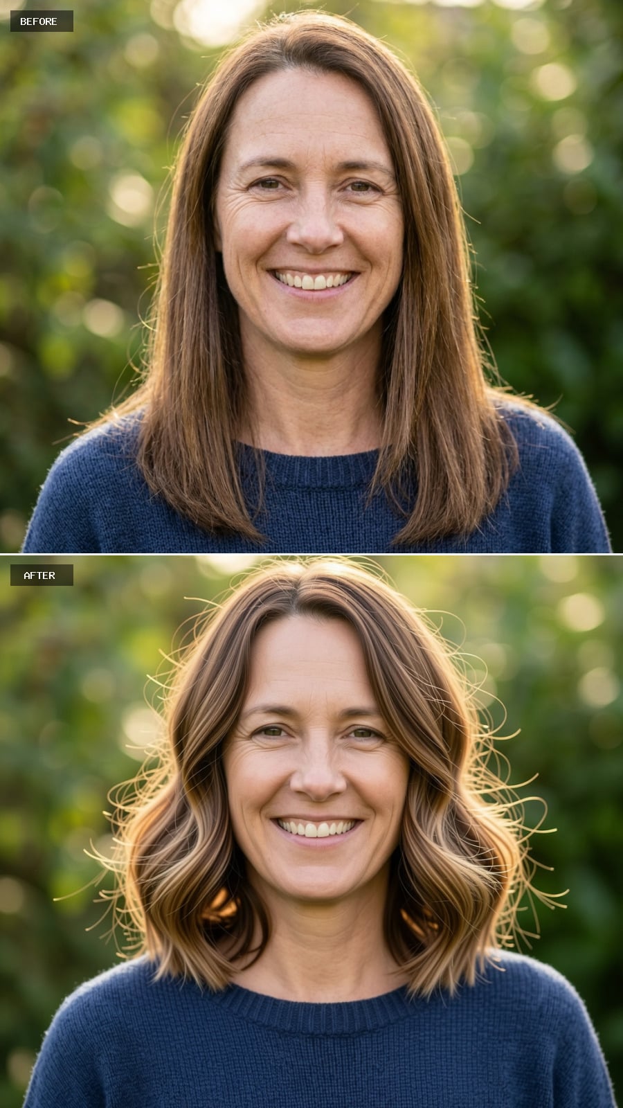 Wavy Highlights and a Shorter Cut Rewrite What Brunette Length Had Been Doing