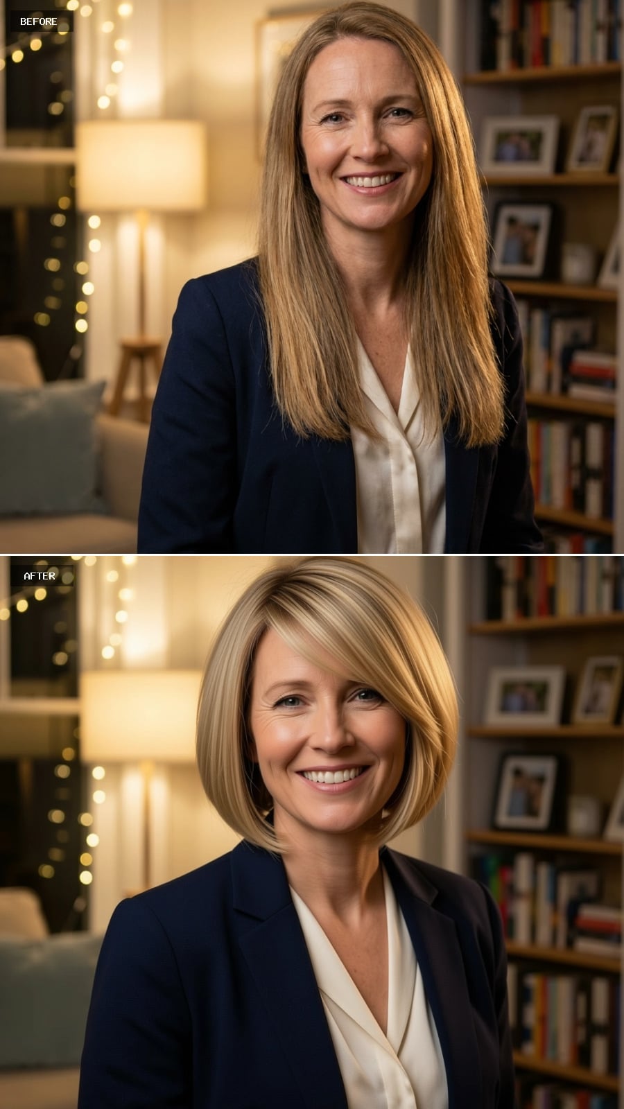 Long Hair Cut Into a Bob That Means Business