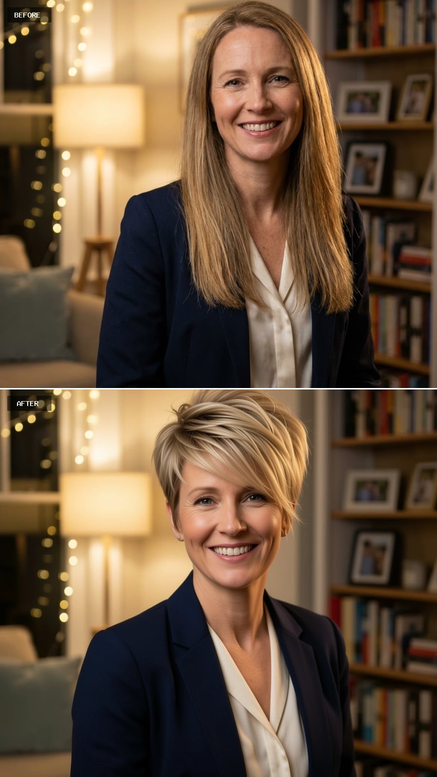 Pixie Cut With Swept Volume Proves Short Doesn't Mean Simple