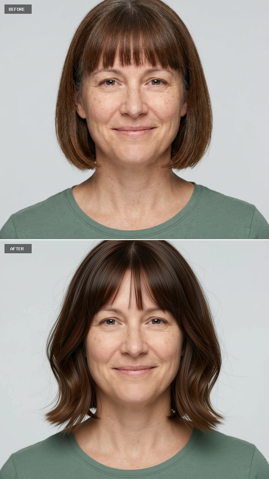 Wavy Length With Warm Highlights: What a Bob Looks Like With Room to Breathe