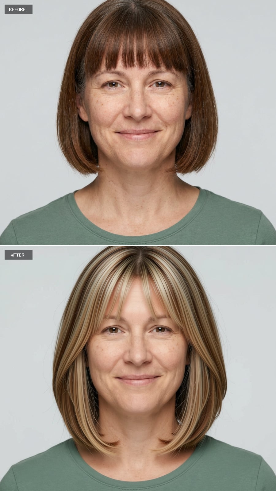 Blonde Highlights and Swept Fringe: Trading a Blunt Bob for Something That Moves