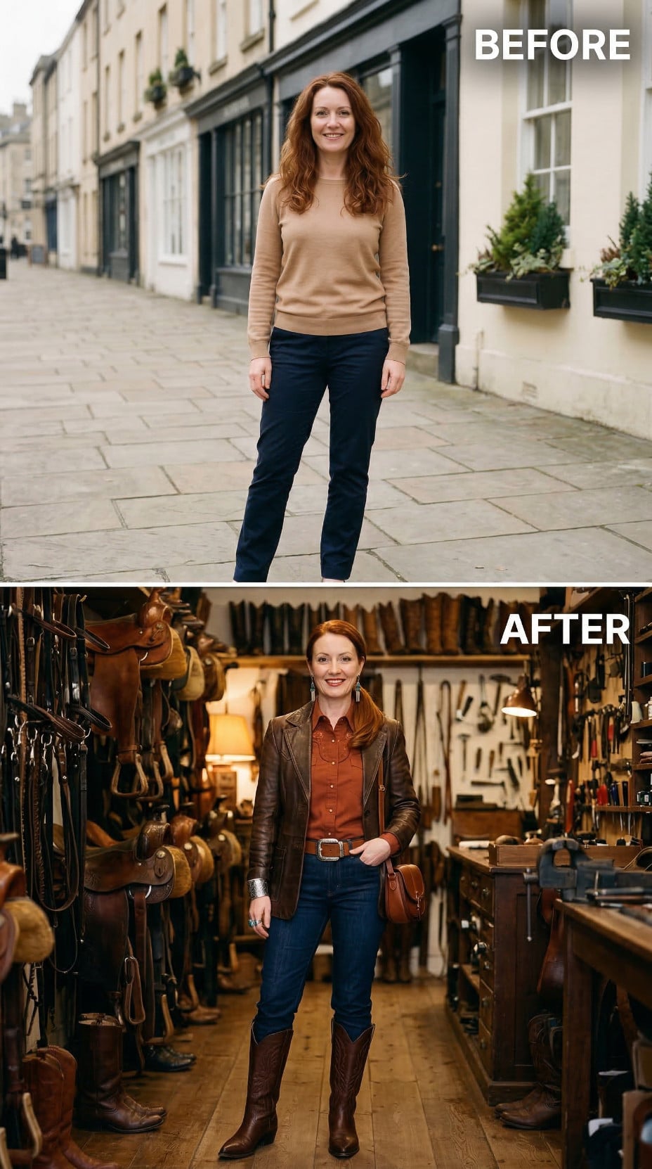Russet Leather Jacket and Western Tack Room Full of Stories