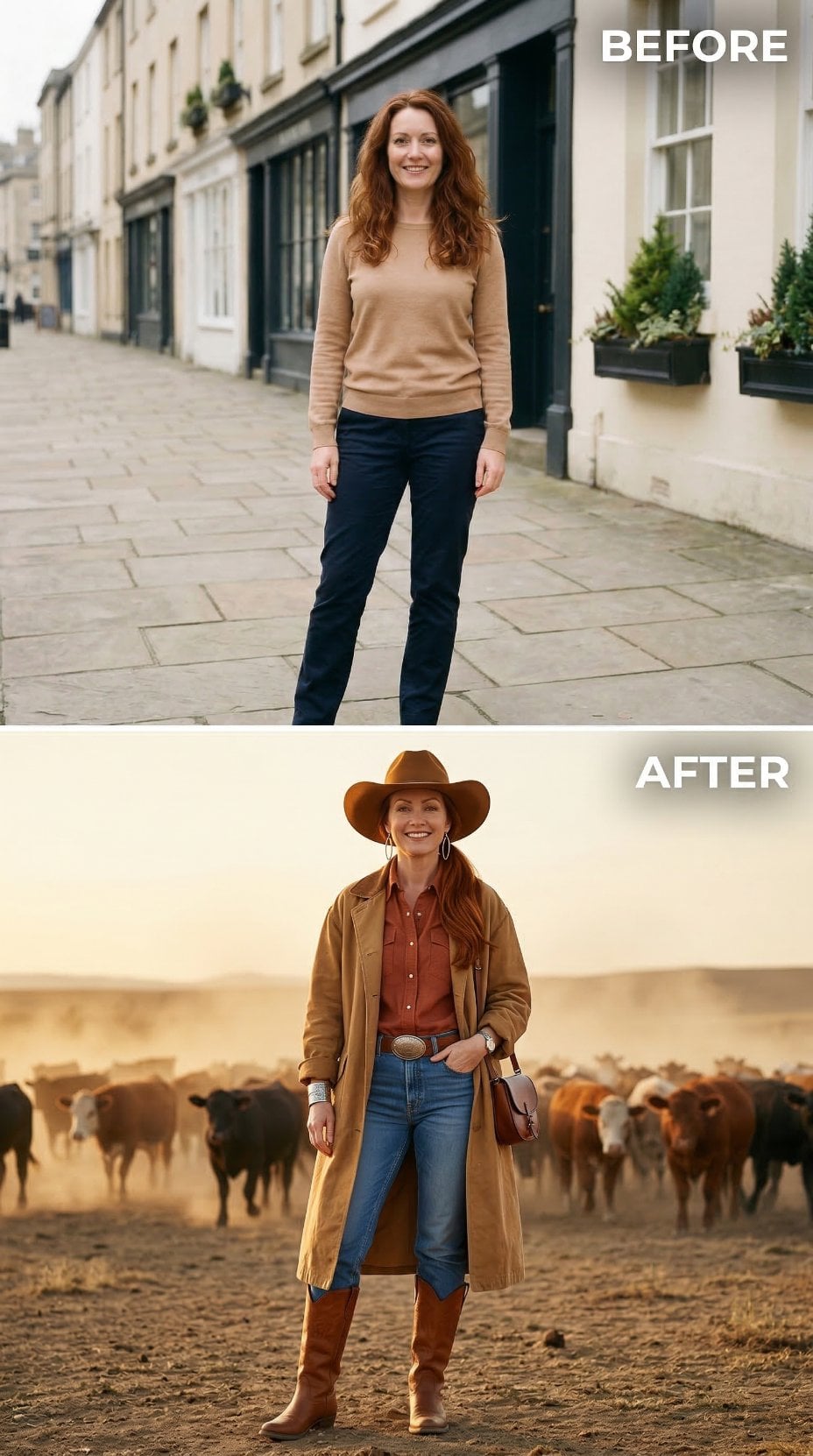 Long Tan Duster and Western Belt Command Cattle Drive Horizon