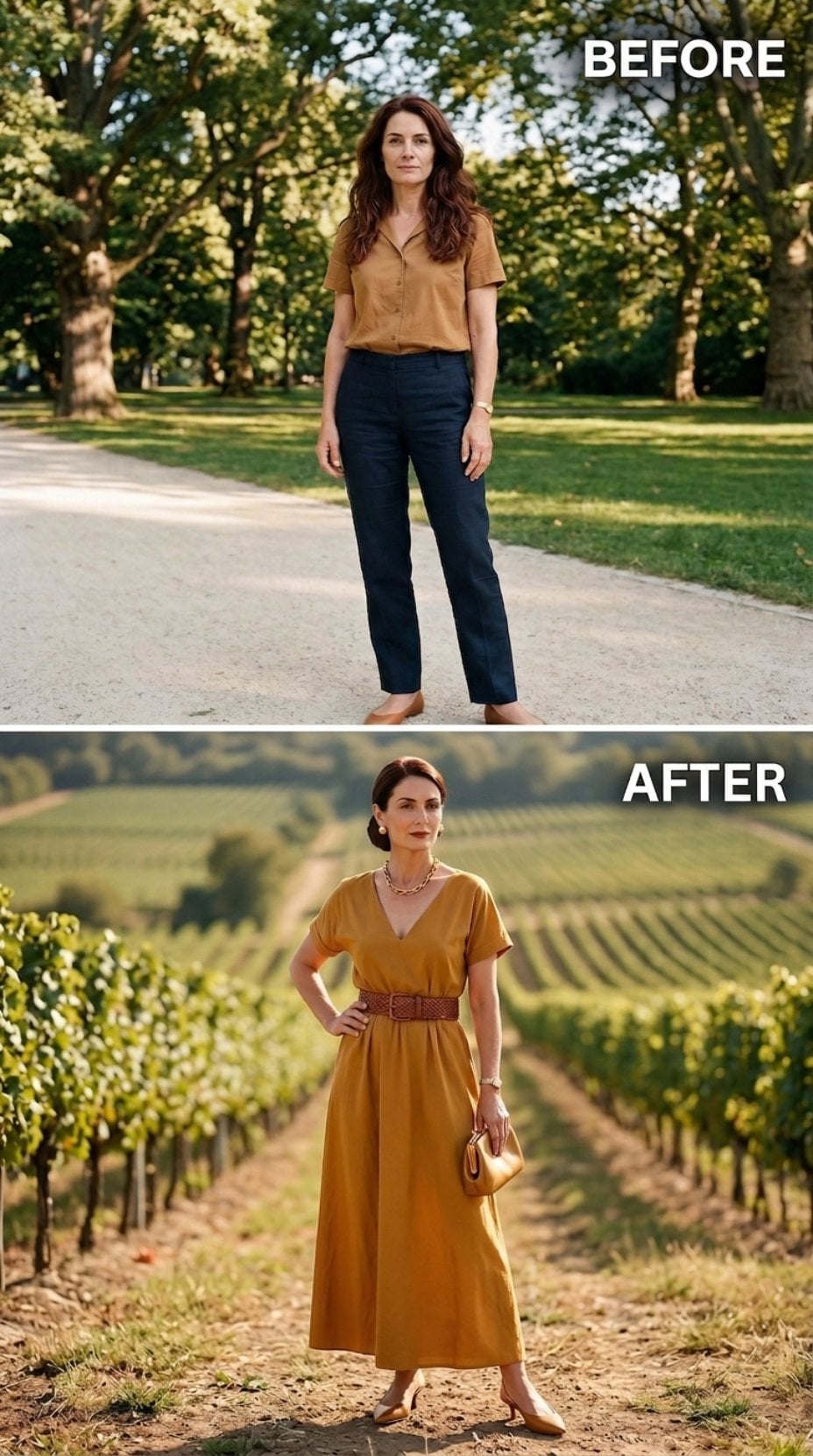 Mustard Linen, a Woven Belt, and One Confident Posture Later