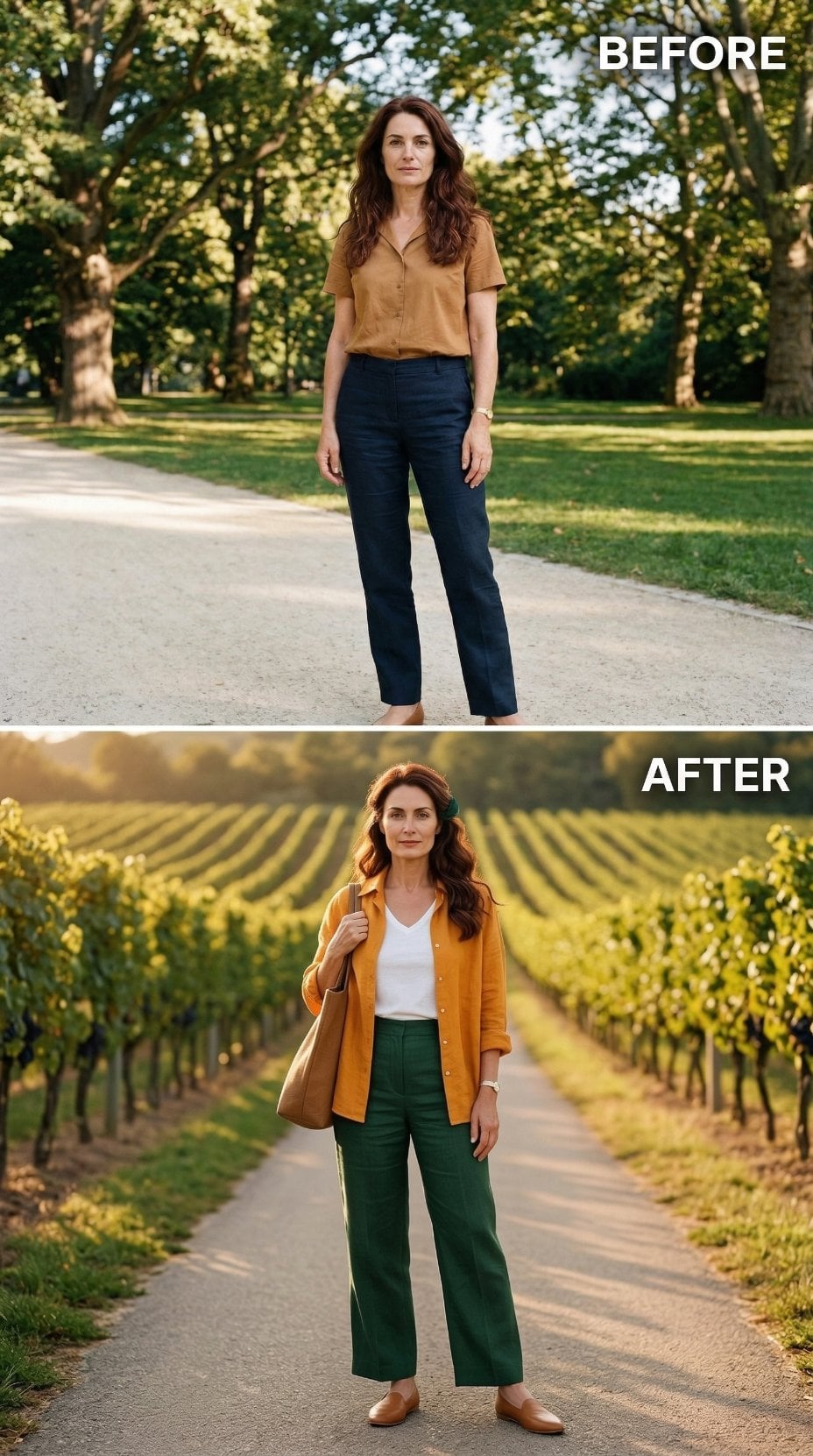 Dark Navy Cropped Out, Forest Green Wide-Leg In: What the Vineyard Light Revealed