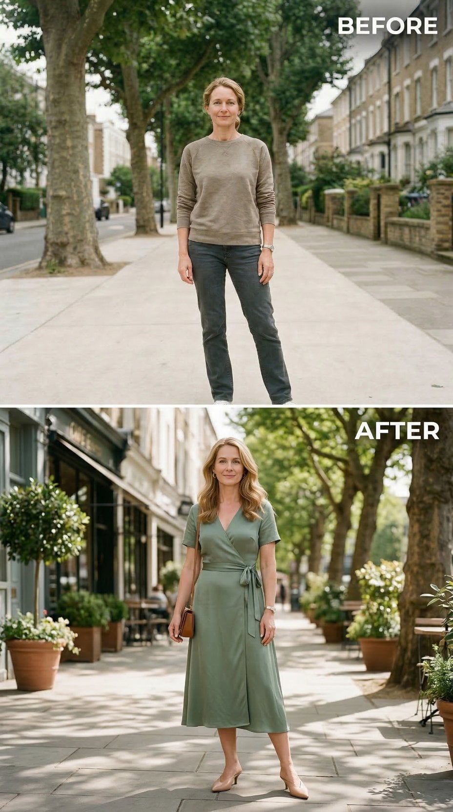 Sage Wrap Dress, Wavy Blonde Layers, and Why Libra Gets This Right