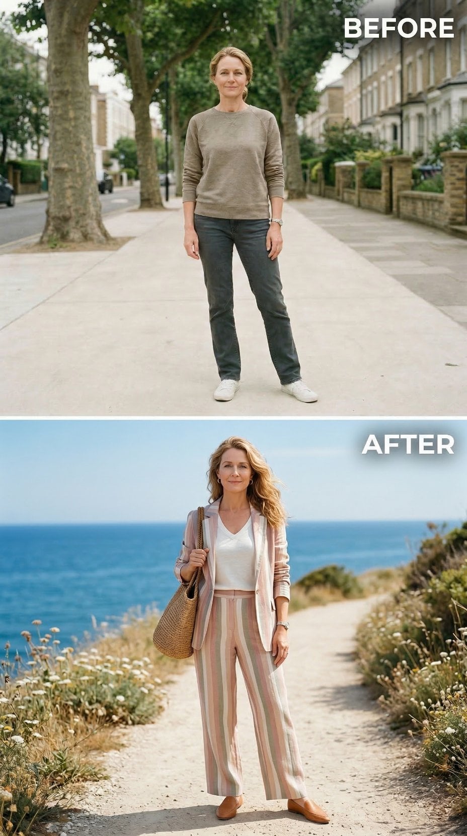 Striped Linen, a Coastal Path, and Libra's Instinct for Getting Proportion Right