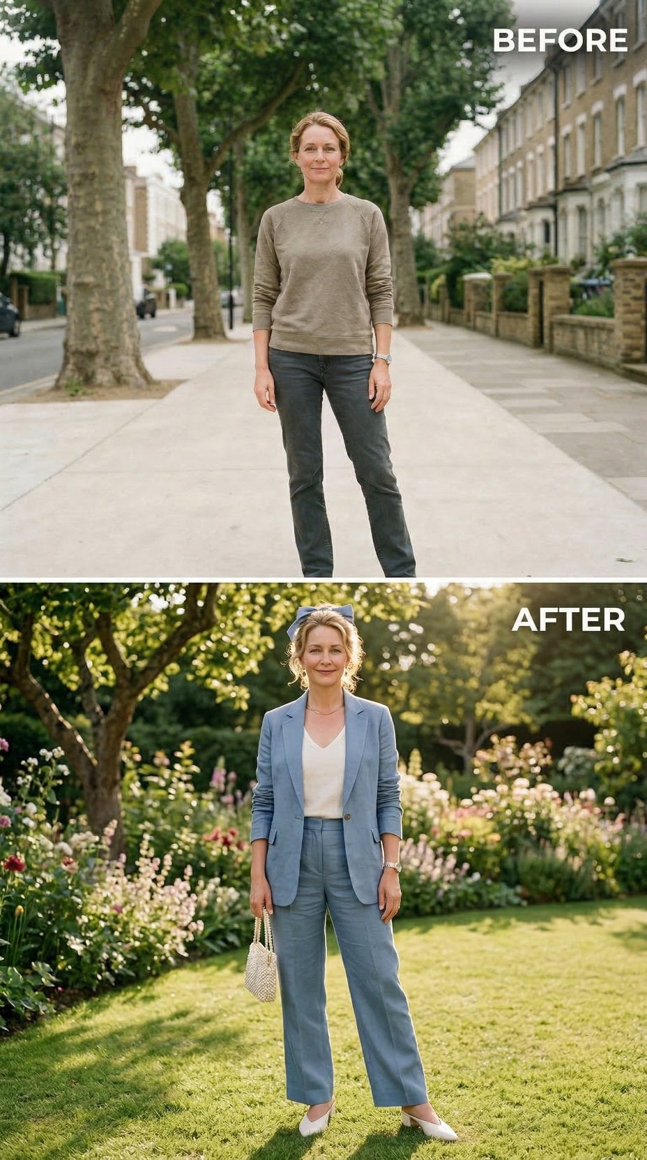 Blue Linen Blazer, a Bow in Her Hair, and Libra's Quiet Argument for Getting Dressed Properly