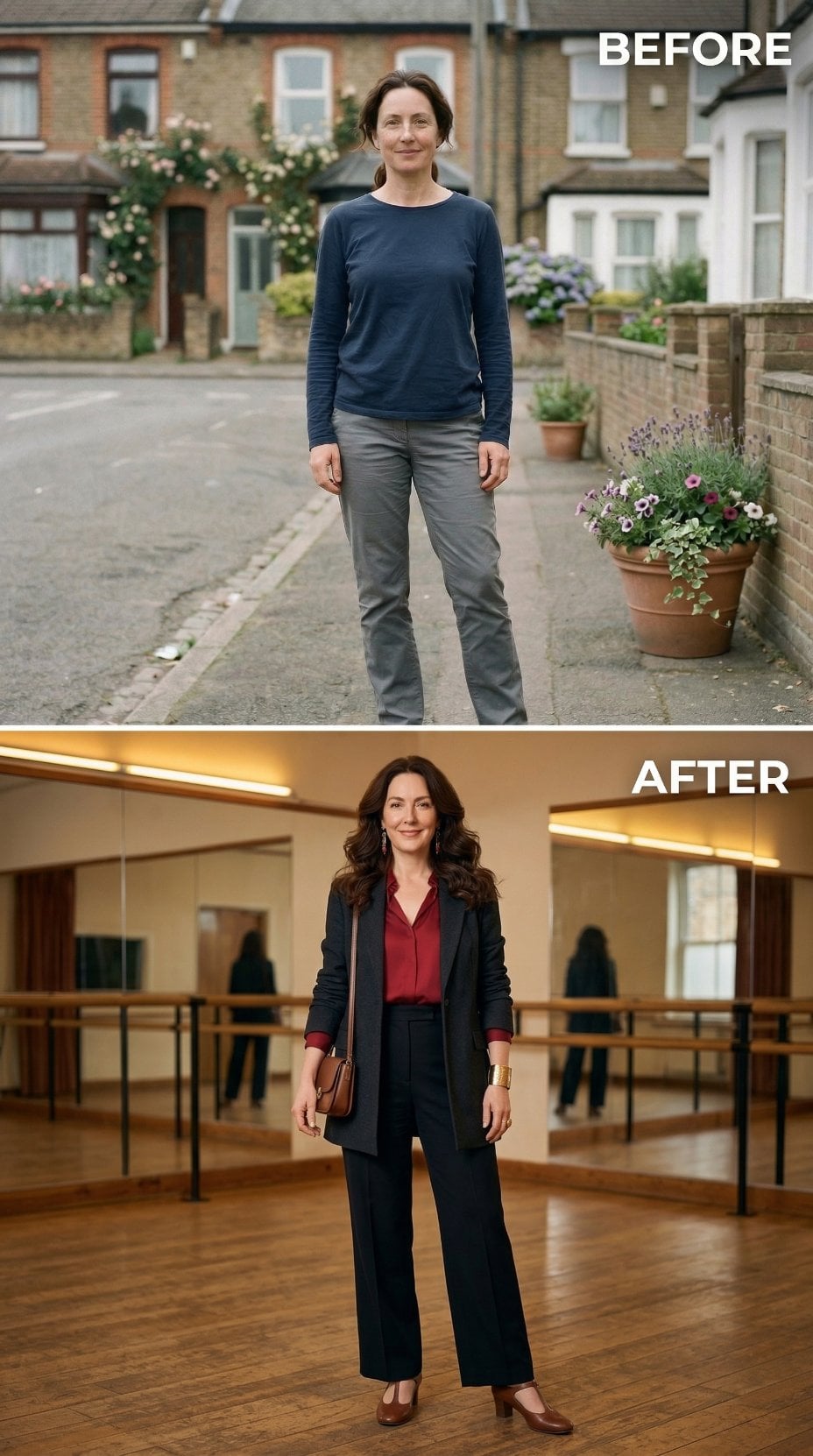 Professional Casual Trades Daylight for Dimmed Office Glamour in Burgundy and Black