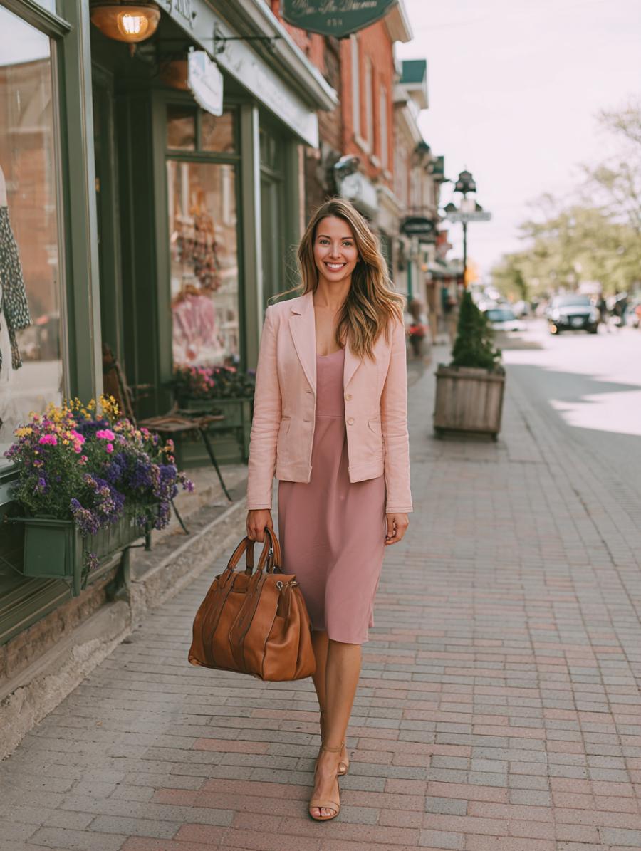 Blazer Over Slip Dress: How Blush Builds a Case for Itself