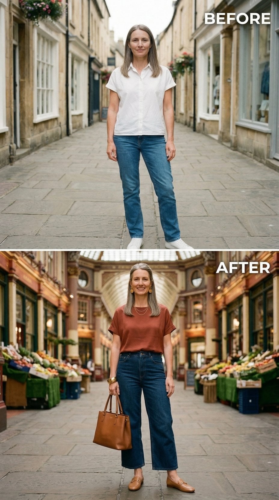 Terracotta Tee, Dark Denim, Brown Leather: When the Accessories Were Always the Plan