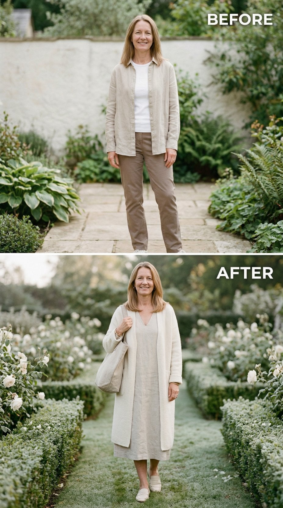 Linen Separates by Stone Trade Into Long V-Neck Dress on Grass