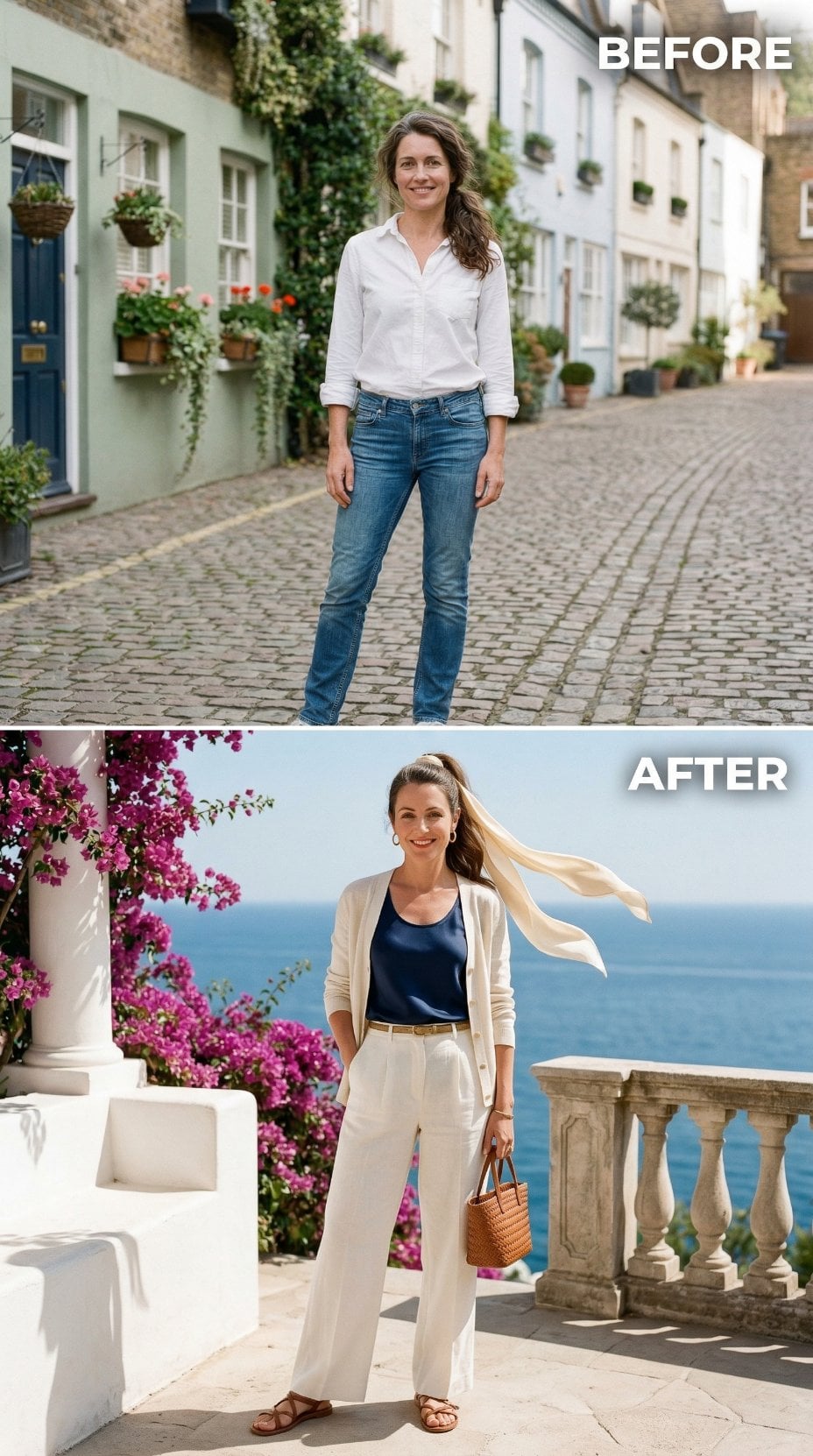 Cobblestone Casual to Mediterranean Linen Elegance