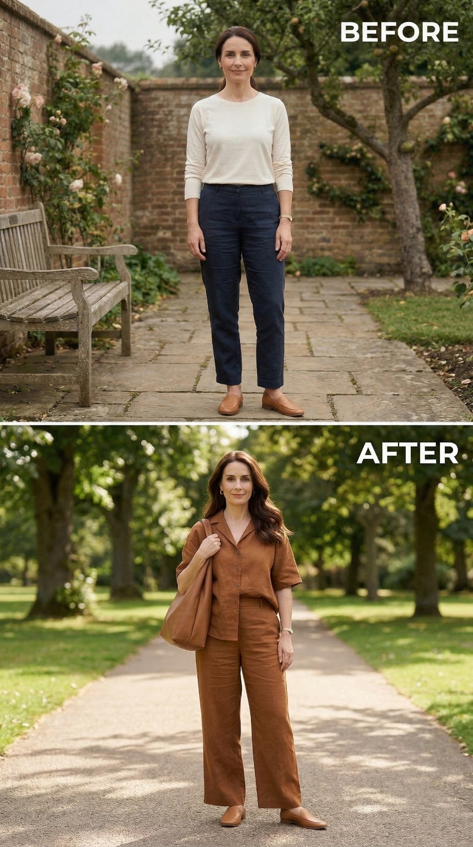 Tobacco Linen Head to Toe, and Why Matching Sets Hit Different After 40