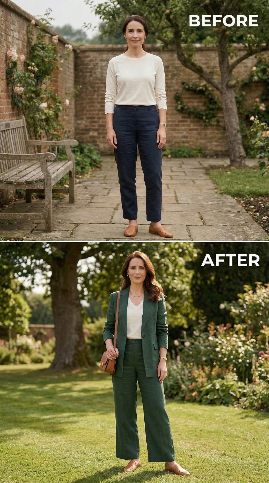 Forest Green Suiting at 48: Why Her Best Summer Look Came From Ignoring the Rules