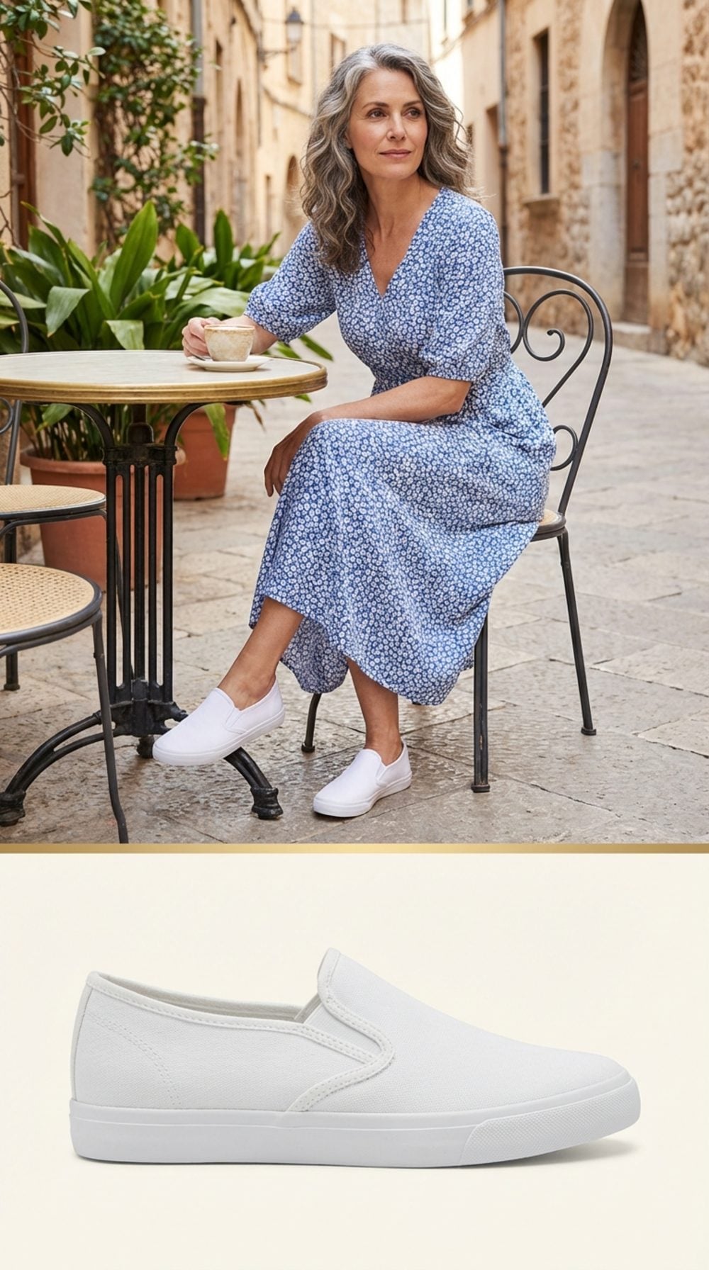 Slip-On Sneakers: The Casual Permission the Midi Dress Has Been Waiting For