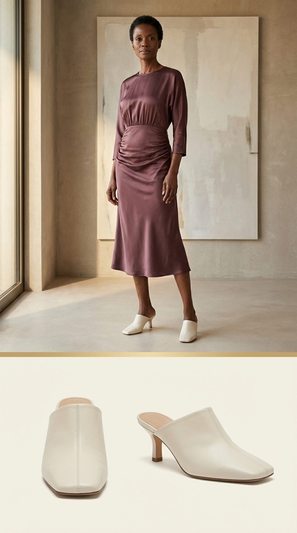 Heeled Mules With a Square Toe: The Architectural Choice