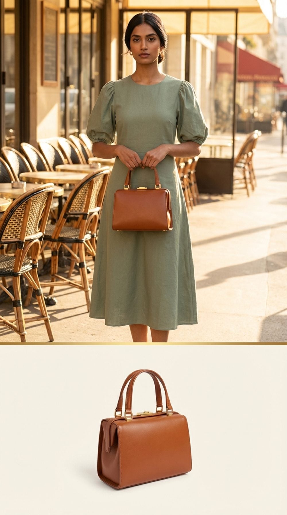 Structured Top Handle Bag