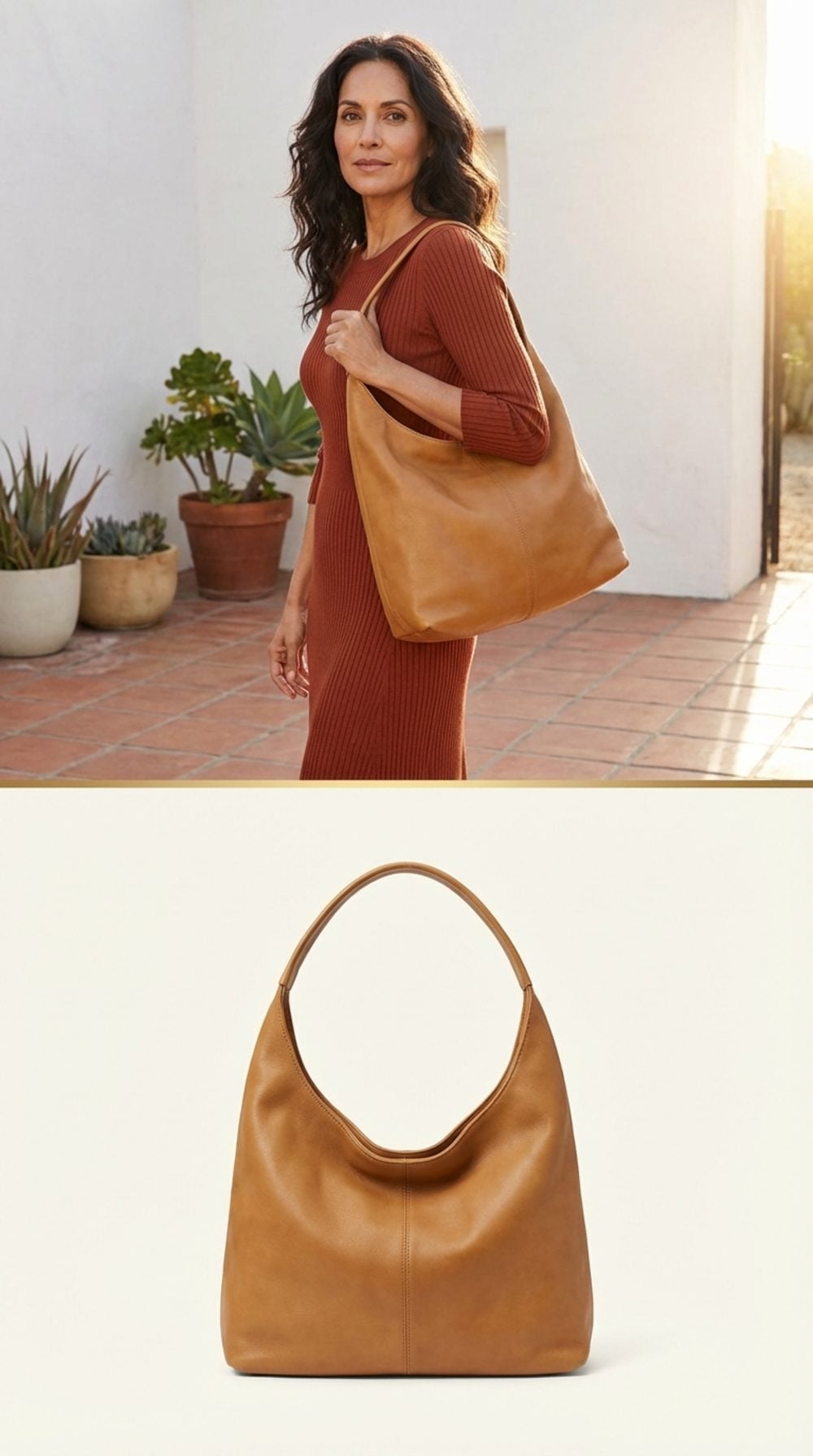 Soft Leather Hobo Bag