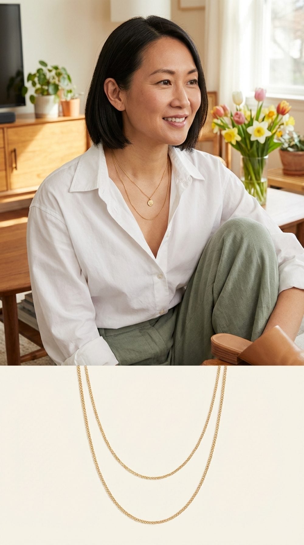 Delicate Gold Layering Necklaces (Set of Two)