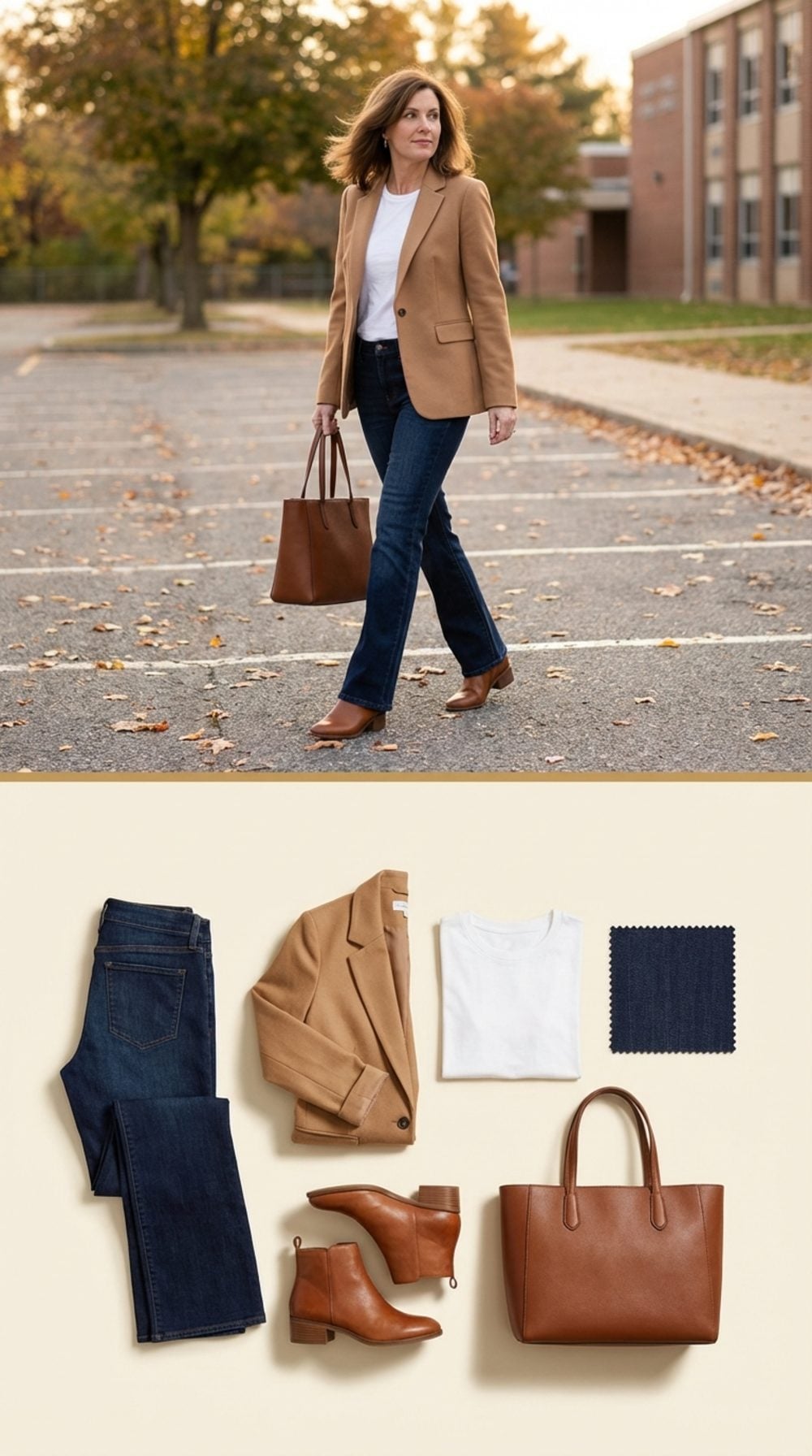 Stretch Bootcut Jeans in Rinse-Wash Dark Blue You Wore to Every Parent-Teacher Conference