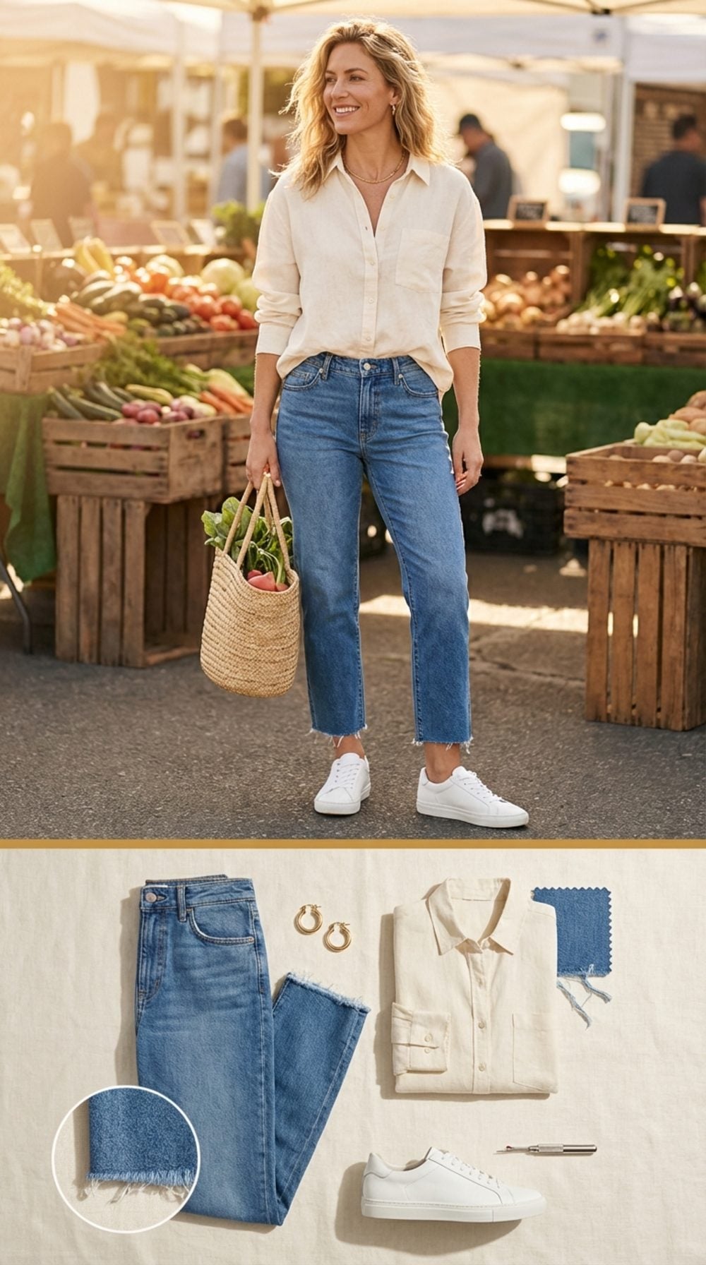 Cropped Raw-Hem Straight Jeans That You Had to Artfully Fray Yourself
