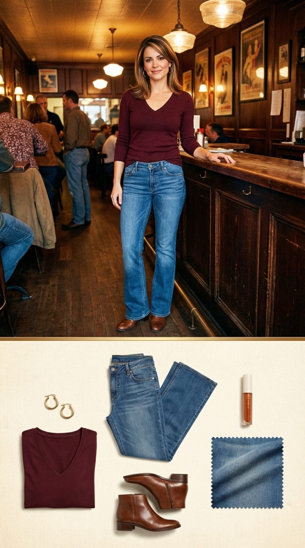 Bootcut Jeans in a Medium Wash, 2003's True Love