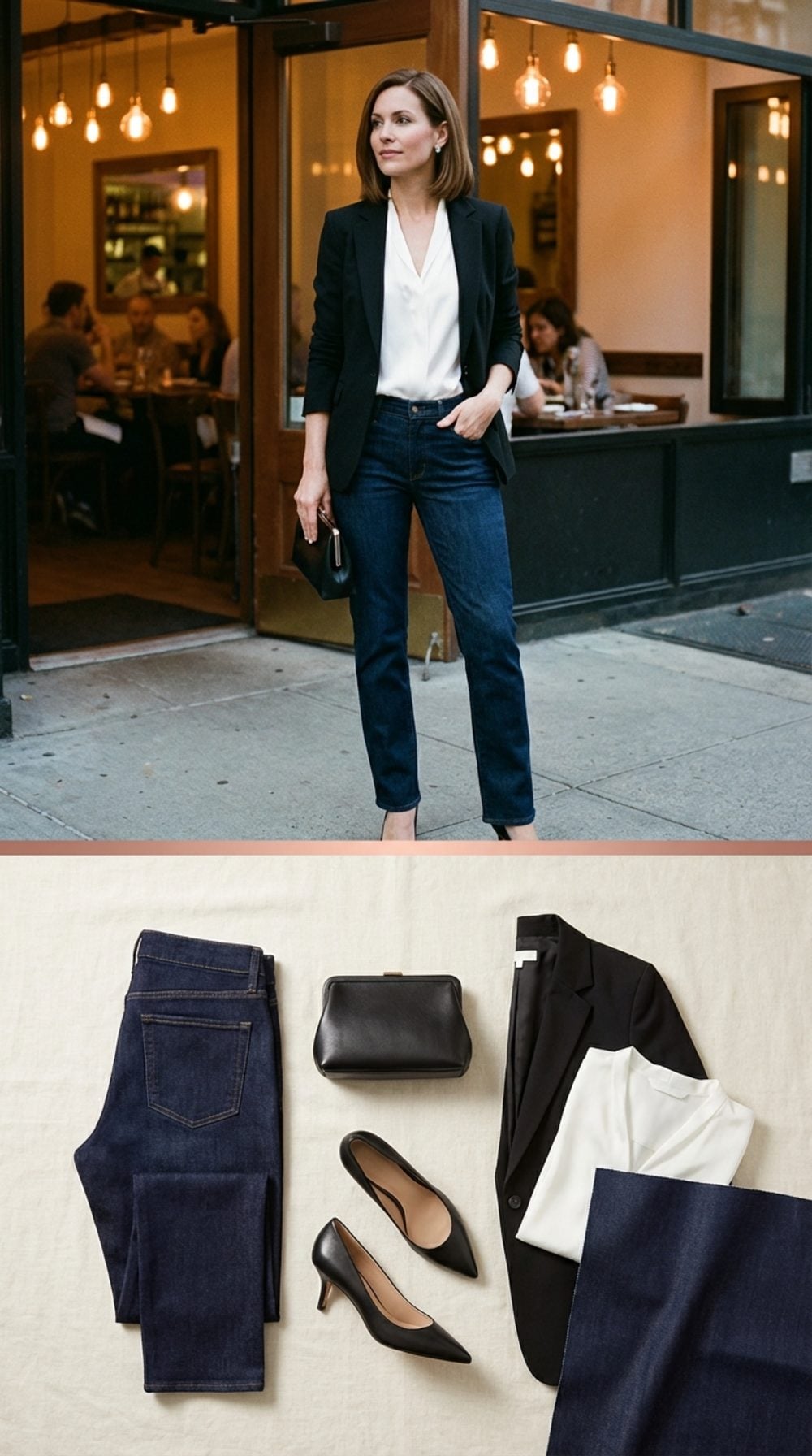 Dark Rinse Straight-Leg Jeans You Dressed Up for Everything
