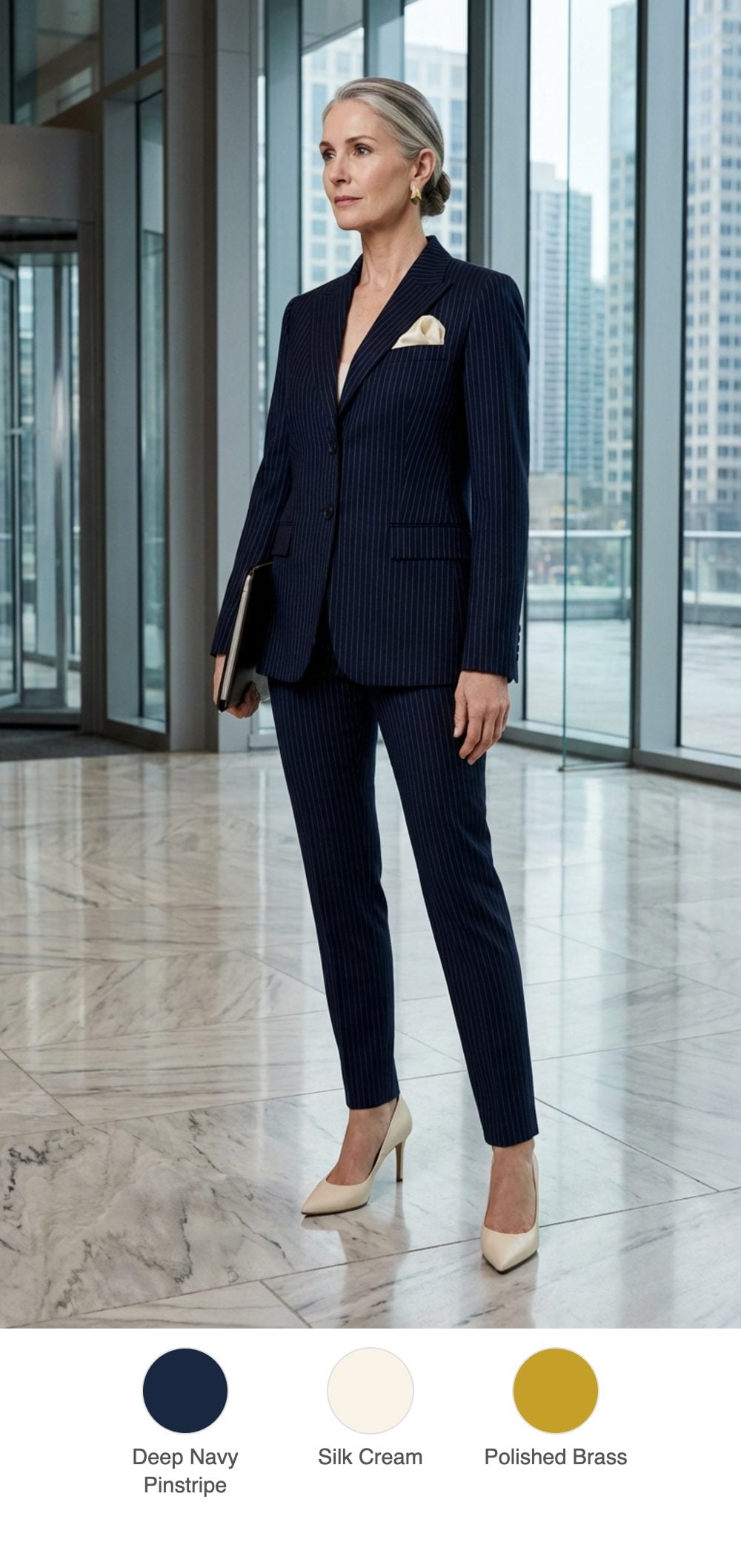 The Monochrome Navy Power Suit for Boardroom Credibility