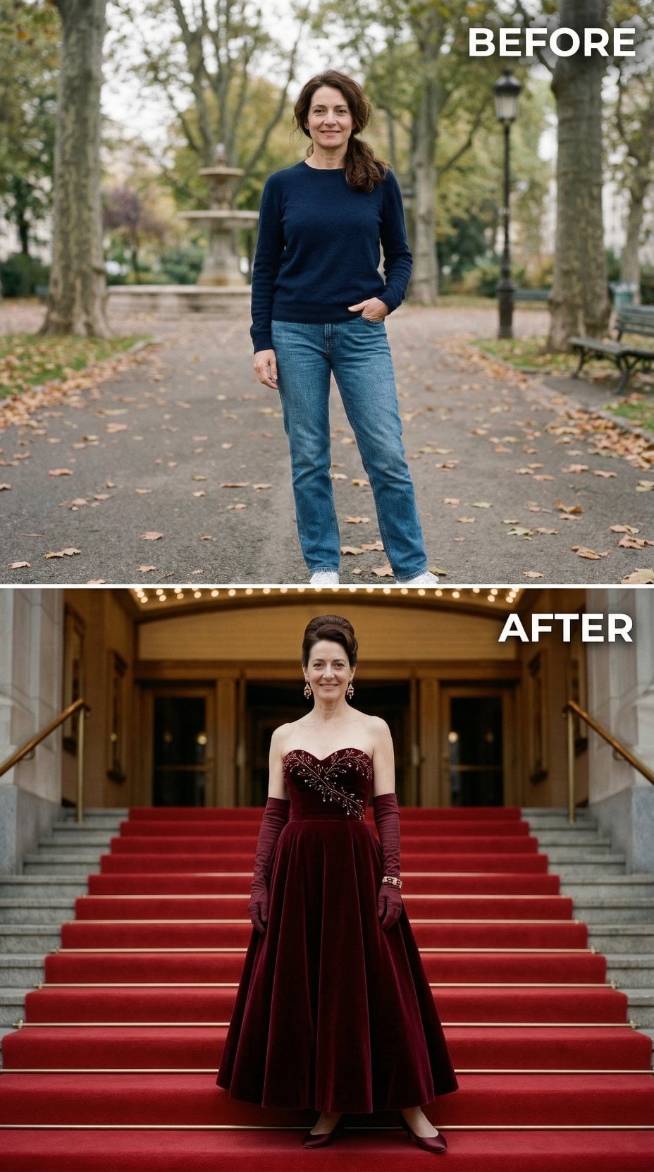 Burgundy Velvet Strapless Gown With Beaded Sweetheart Bodice