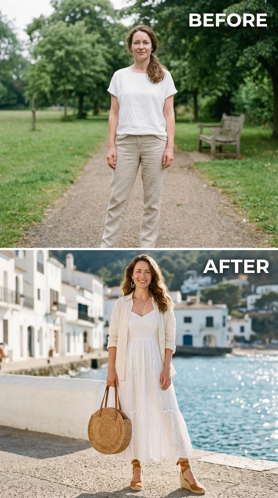 Linen Trousers Out, Eyelet Cotton In — How One Swap Resets an Entire Aesthetic