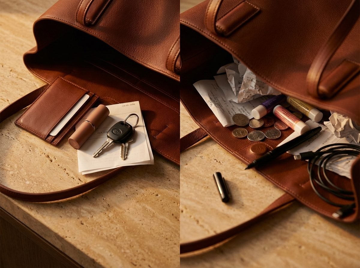 What the Inside of Your Bag Looks Like After a Hard Week Versus a Good One