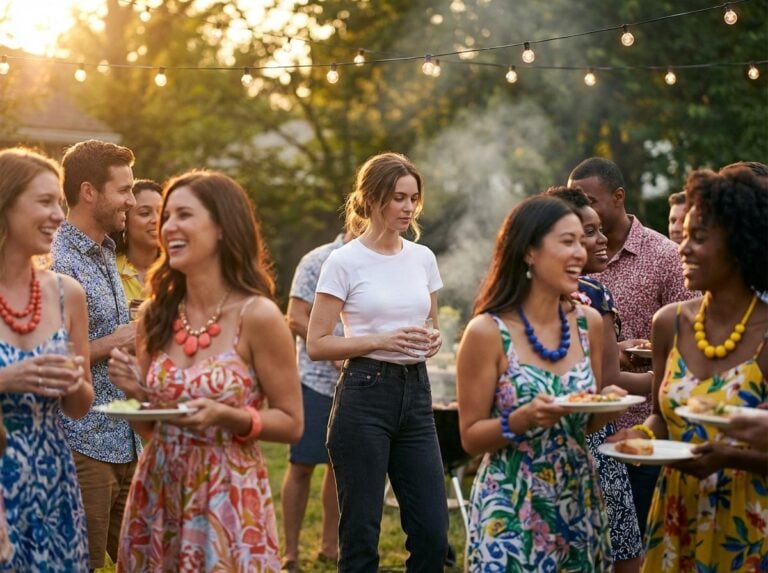 Why the Woman at the Party in the Simple White T-Shirt Is Always the One Everyone Remembers