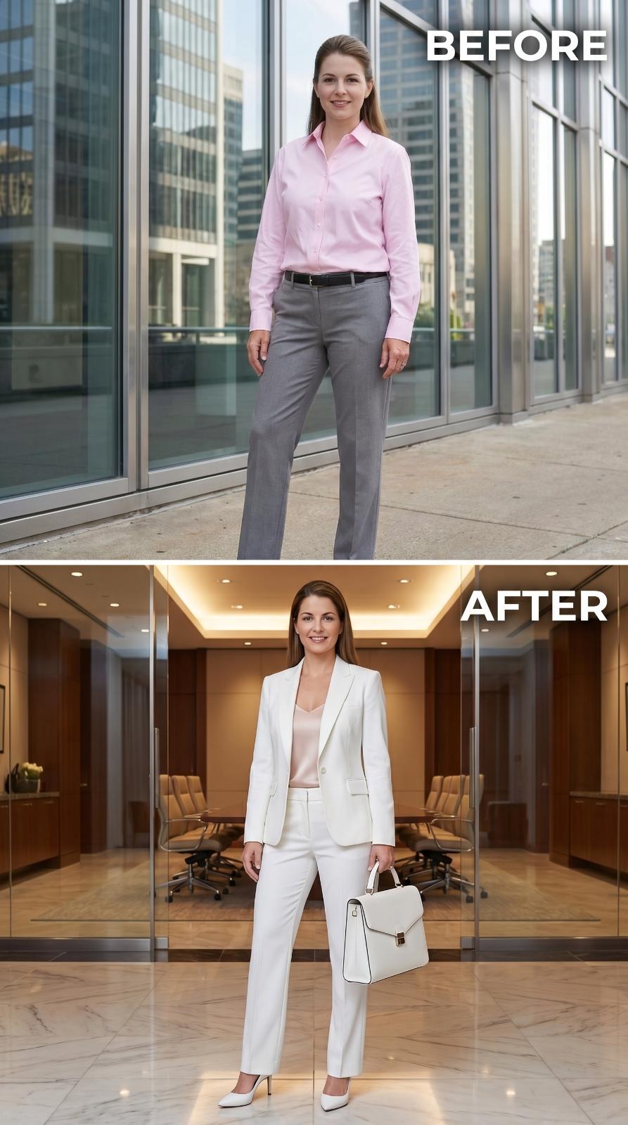 White Suiting, a Structured Briefcase, and the Look That Already Owns the Room