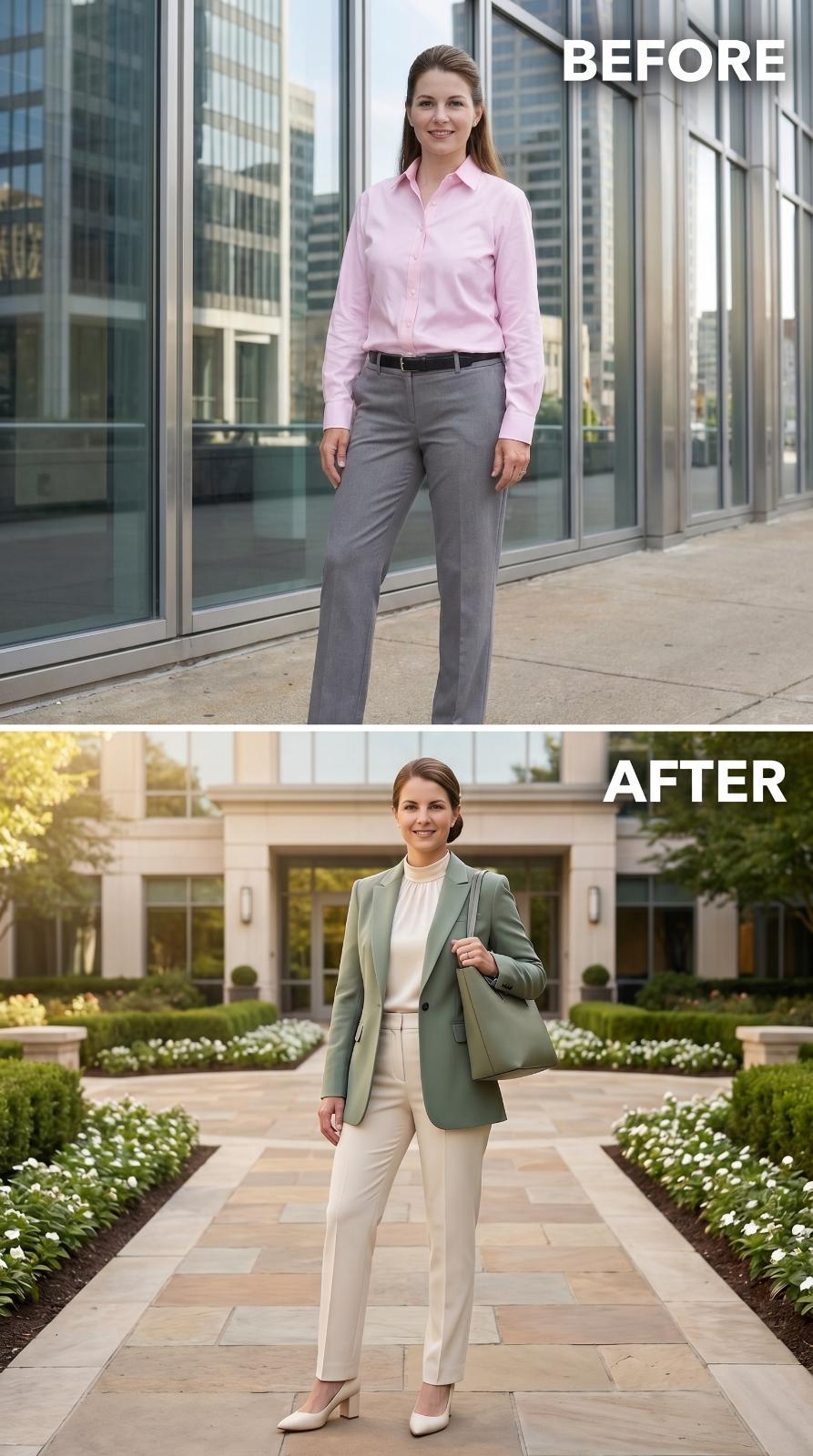 Sage Green, Cream Trousers, and the Outfit That Already Knows Where It's Going