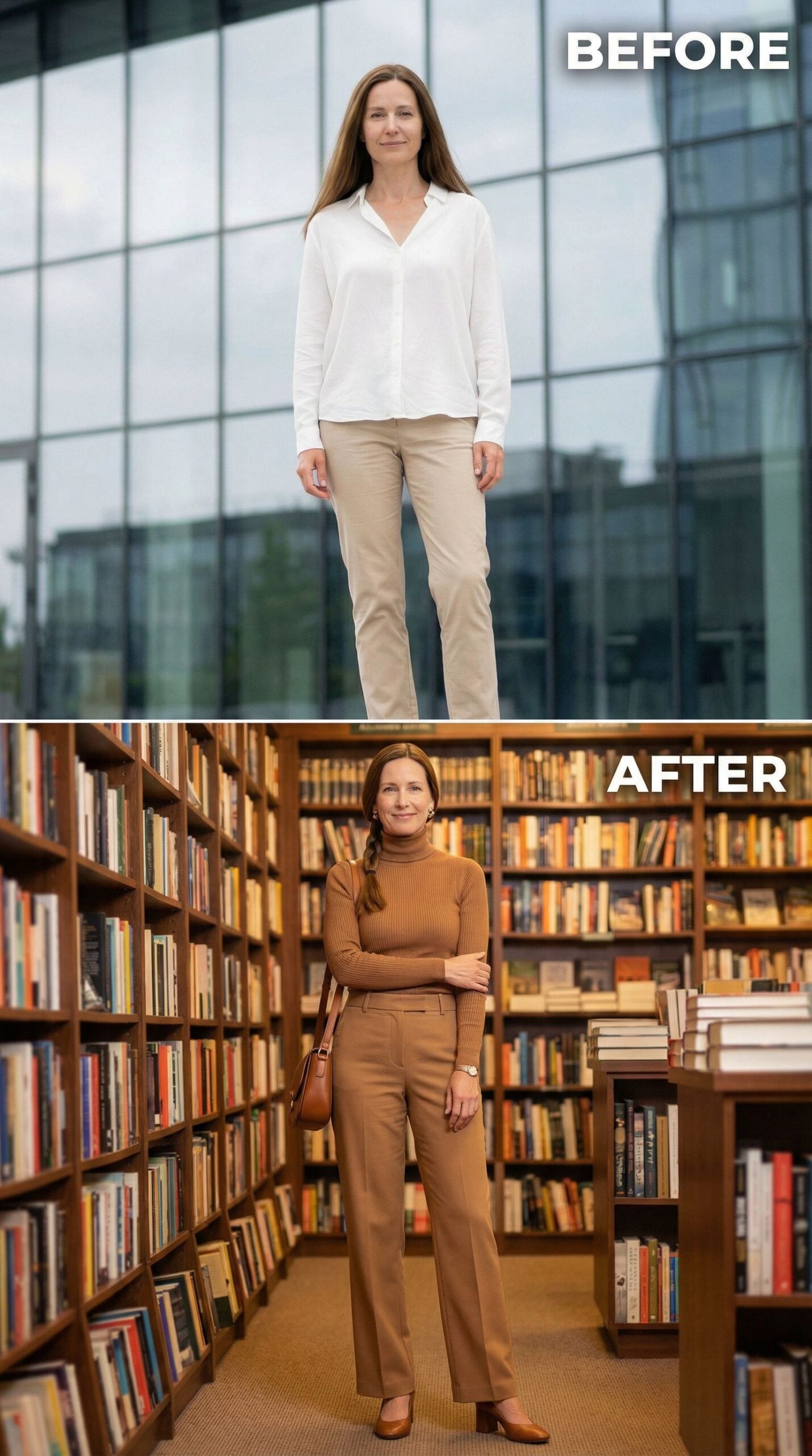 From Washed-Out White to Warm Cognac: One Outfit Does the Work