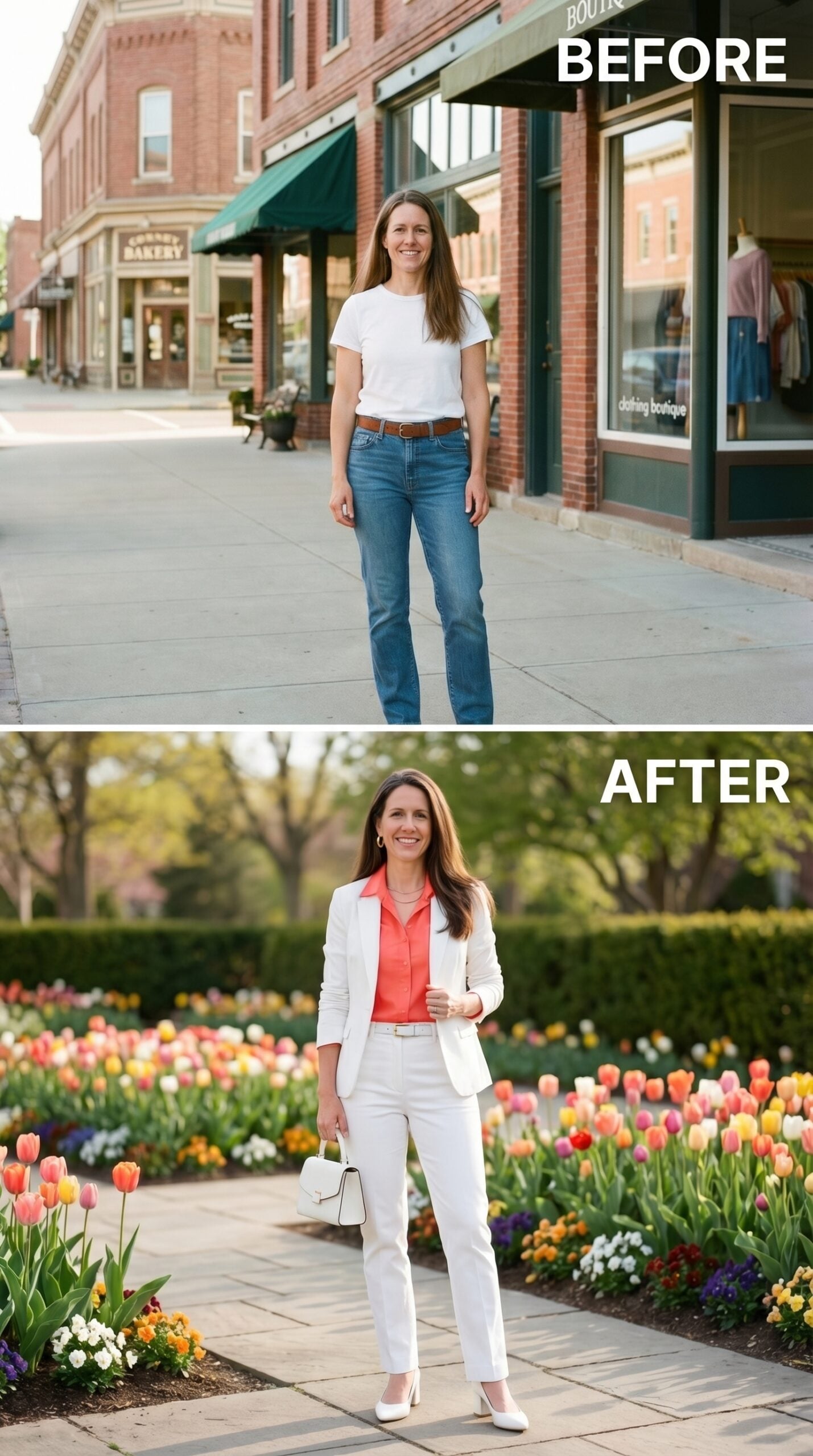 Coral Shirt, White Blazer, and Dressing Like the Answer Is Already Yes