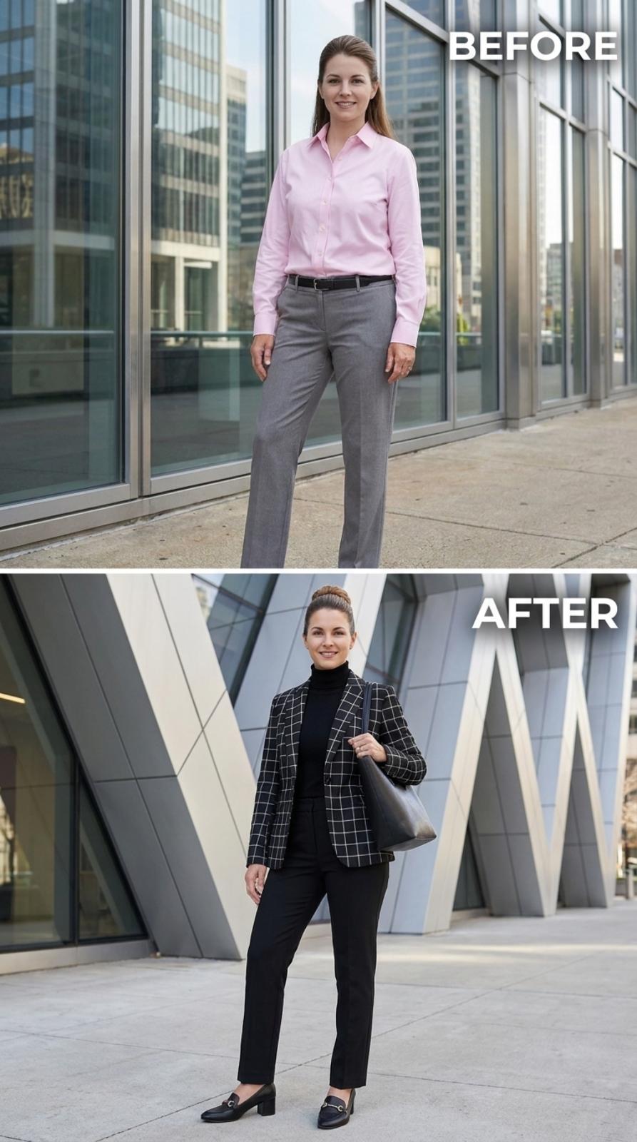 Grid-Check Blazer, Black Trousers, and the Outfit That Already Ran the Numbers